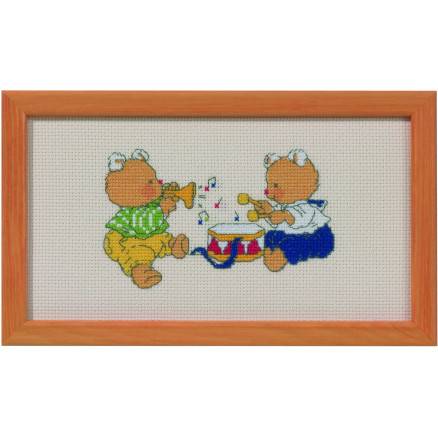 Permin Broderikit Billede Bobbi/Musikanter 11x21cm