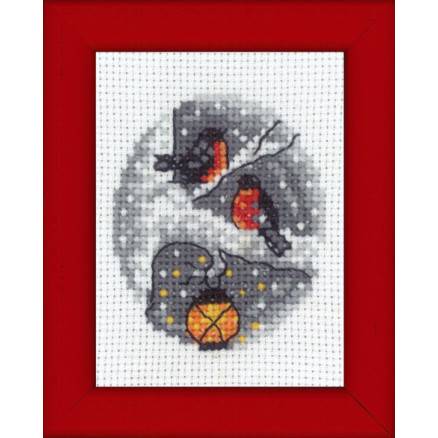 Permin Broderikit Billede Fugle I Træ 6x8cm