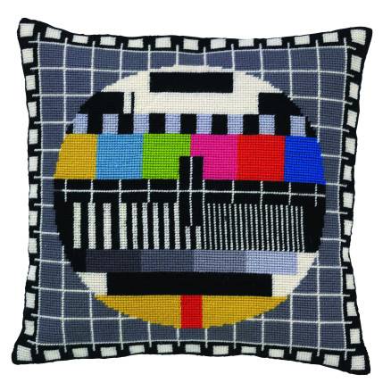 Permin Broderikit Stramajpude Tv-Billede 35x36cm