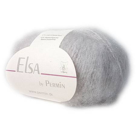 Elsa By Permin - Alpaca Uld & Børstet Uldgarn - Fv 880701 Lys Grå