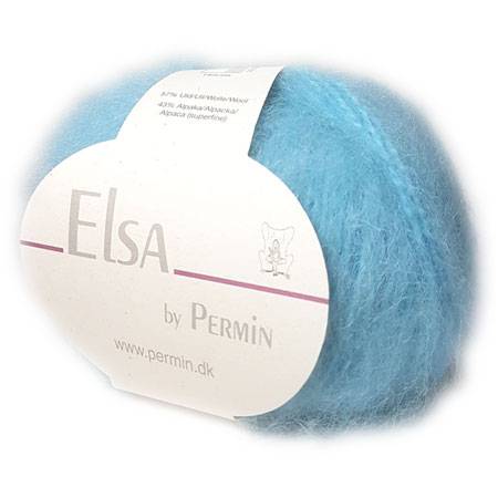 Elsa By Permin - Alpaca Uld & Børstet Uldgarn - Fv 880712 Lys Turkis