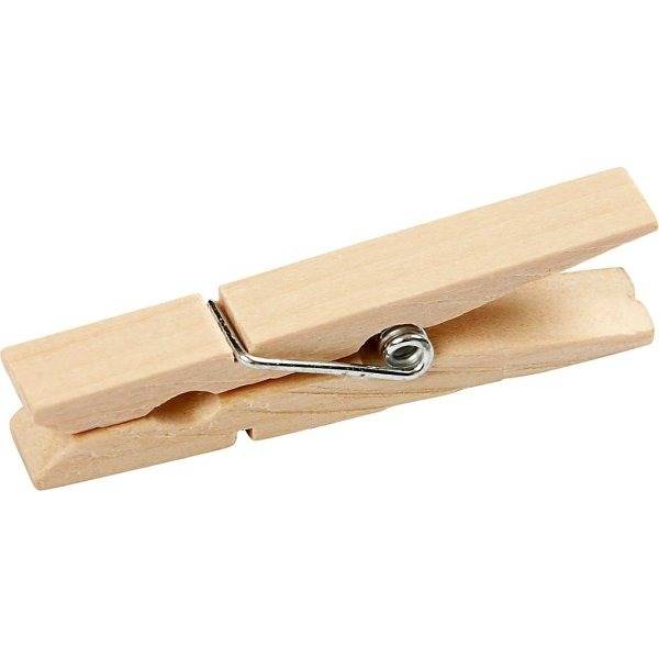 Tøjklemmer Af Træ, 24 Stk.