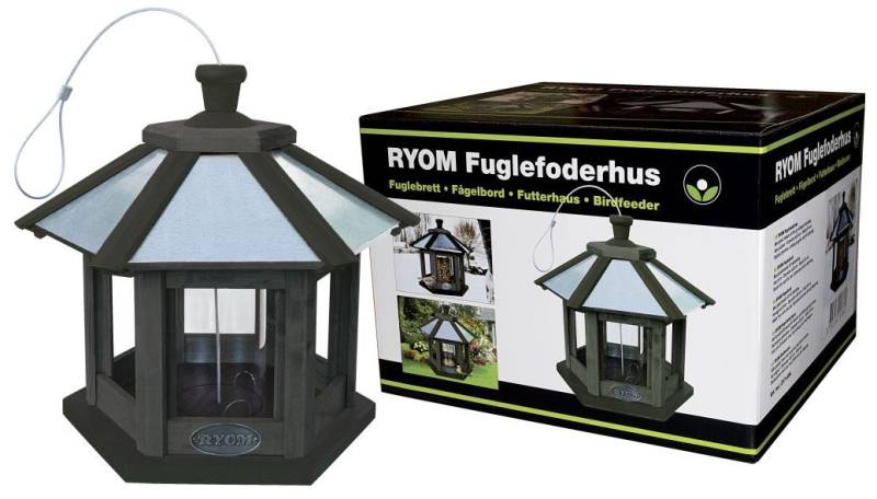 Ryom Fuglefoderautomat 6-Kantet 34 Cm