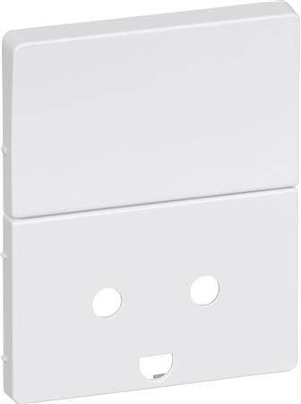 Opus 66, Tangent Og Afdkning Til Stikkontakt Med Jord Og 1-Polet Afbryder, 1 Modul, Hvid - Lauritz Knudsen