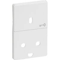 Lk Fuga - Afdkning Med Ngleafbryder Til Stikkontakt Med Jord Og 1-Polet Afbryder, 1 Modul, Hvid - Lauritz Knudsen