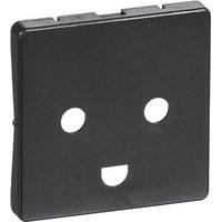 Lk Fuga - Afdkning Til Stikkontakt Med Jord (gammel Type Uden Krave), 1 Modul, Koksgr - Lauritz Knudsen