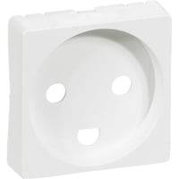 Lk Fuga - Afdkning Til Stikkontakt Med Jord (gammel Type Med Dyb Krave), 1 Modul, Hvid - Lauritz Knudsen