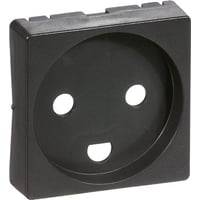 Lk Fuga - Afdkning Til Stikkontakt Med Jord (gammel Type Med Dyb Krave), 1 Modul, Koksgr - Lauritz Knudsen