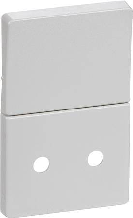 Lk Fuga - Tangent Og Afdkning Til Stikkontakt Uden Jord Og Med 1-Polet Afbryder, 1 Modul, Lysegr - Lauritz Knudsen