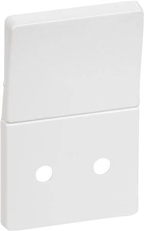 Lk Fuga - Tangent Og Afdkning Til Stikkontakt Uden Jord Og Med 1-Polet Afbryder, 1 Modul, Hvid - Lauritz Knudsen