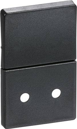 Lk Fuga - Tangent Og Afdkning Til Stikkontakt Uden Jord Og Med 1-Polet Afbryder, 1 Modul, Koksgr - Lauritz Knudsen