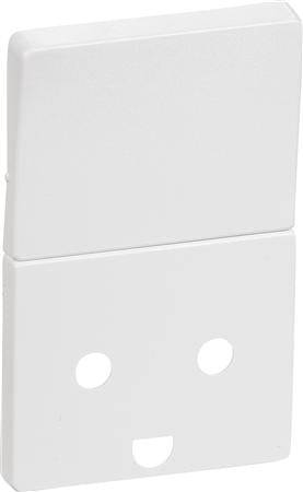 Lk Fuga - Tangent Og Afdkning Til Stikkontakt Med Jord Og 1-Polet Afbryder, 1 Modul, Hvid - Lauritz Knudsen