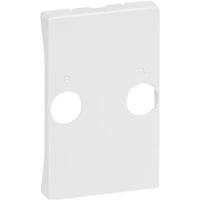 Lk Fuga - Afdkning Til Antenneudtag Med 2 Stk. Iec-Stik (tv/Radio), 1 Modul, Hvid - Lauritz Knudsen