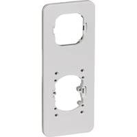 Opus 74, Mellemplade Til Udskiftning Af Planforsnket Plantangent 1 Modul Afbryder Og 2 Modul Stikkontakt Med Afb., 2 Modul, Lysegr - Lauritz Knudsen