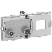 Lk Fuga - Antenne/Dataudtags Slutdse Til Tv, Fm Radio Og Actassi Rj45 Konnektor El.lign. (td301), 2 Modul, Uden Afdkning/Tangent - Lauritz Knudsen