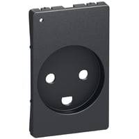 Lk Fuga - Afdkning Til Stikkontakt Med Jord Og Led-Lampe, 1 Modul, Koksgr - Lauritz Knudsen