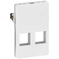 Lk Fuga - Dataudtag Til 1-2 Stk. Keystone Konnektorer, Standard Keystone Port (ca. 19,3 X 14,8 Mm), 1 Modul, Hvid - Lauritz Knudsen