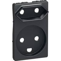 Lk Fuga - Afdkning Til Stikkontakt Med Jord Og Europlug Udtag, 1 Modul, Koksgr - Lauritz Knudsen