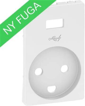 Lk Fuga - Afdkning Til Stikkontakt Med Jord Og Usb-Lader, 1 Modul, Hvid - Lauritz Knudsen