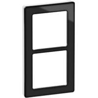 Lk Fuga - Pure Design Ramme, 2 Modul, Sort/Hvid (glas) - Lauritz Knudsen