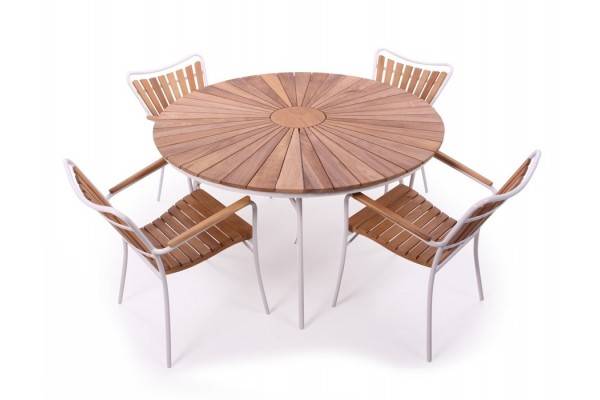 Samsø 130 Cm. Sæt Med 4 Stole - Kerneteak