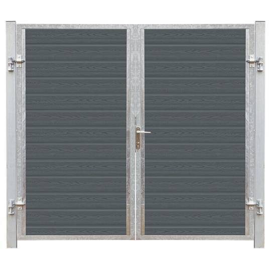 Artura Dobbeltlåge Højrehængt Inkl. Galvaniserede Stolper 197x175cm (bxh) - Fence-Line