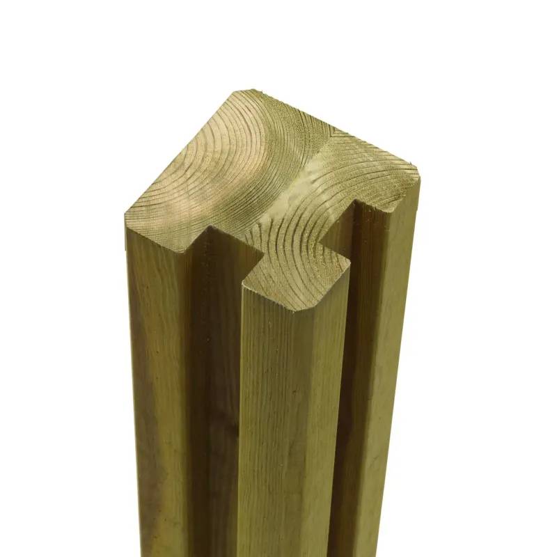 Omlimet Hjørnestolpe I Trykimprægneret Til Glas 9x9x267cm - Fence-Line