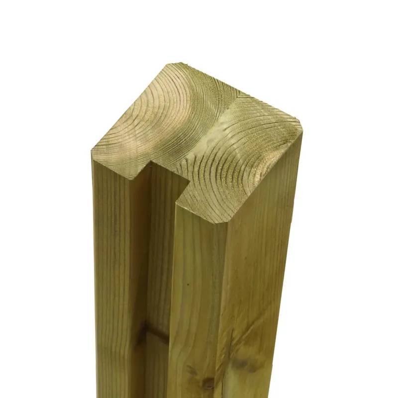 Omlimet Endestolpe I Trykimprægneret Til Glas 9x9x267cm - Fence-Line