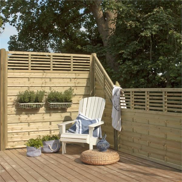Lamelhegn Med Espalier 90x180/110cm - Model Newline - Fence-Line
