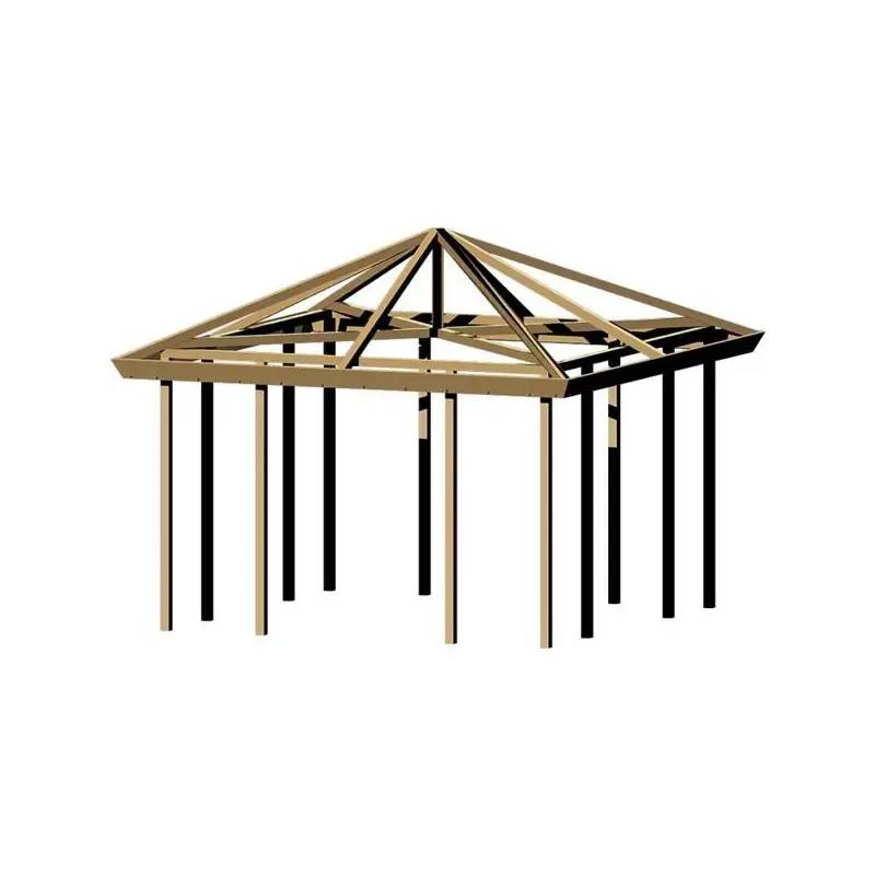 Plus Plus Pavillon Grundsæt 387x387x294cm - Plus A/S