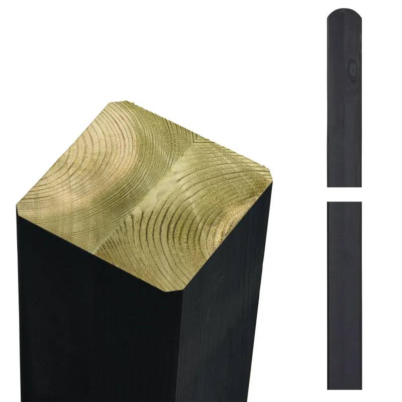 Plus Omlimede Stolper 90x90mm X 297cm - Sort - Plus A/S