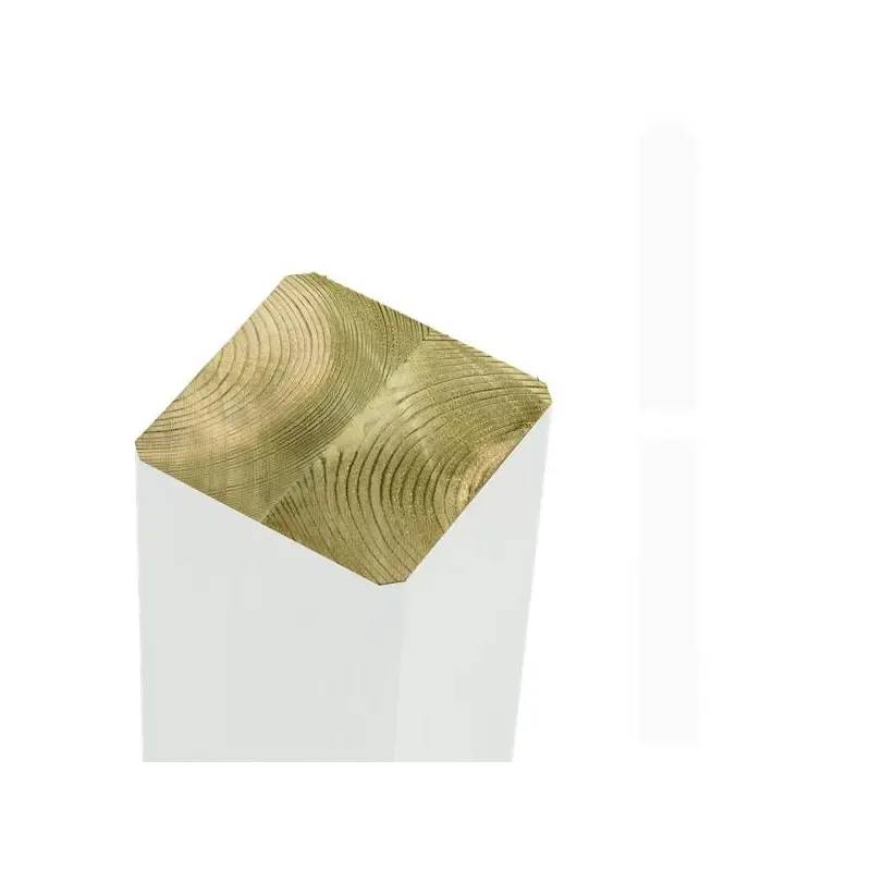 Plus Omlimede Stolper 90x90mm X127cm Hvid - Plus A/S