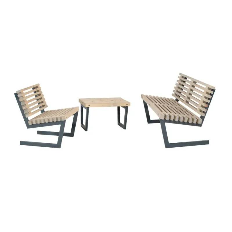 Plus Siesta Tralle Møbelsæt - Sofa - Stol - Lille Bord 196160-12 - Plus A/S