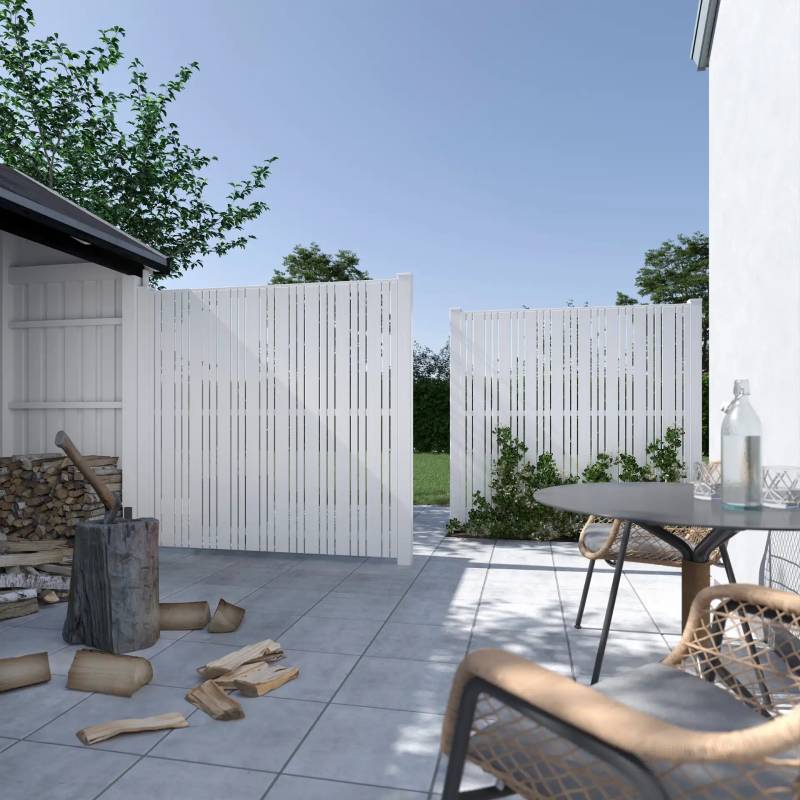 Tangent Terrassehegn I Hvid 180x180cm (bxh) - Fence-Line