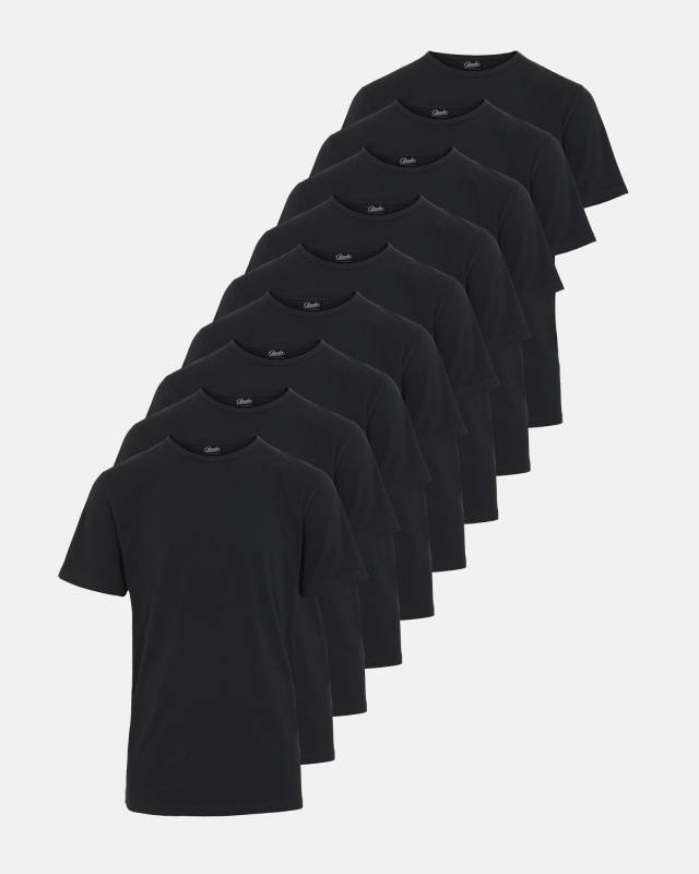 T-Shirts 9-Pak | økologisk Bomuld | Sort - Claudio