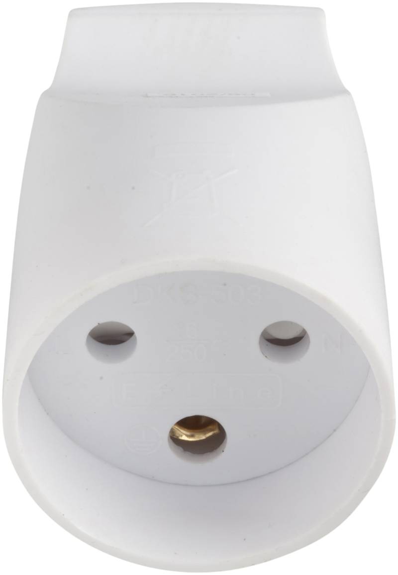 Forlngerled, Rund, M/Jord, 16a, Hvid - Vrige