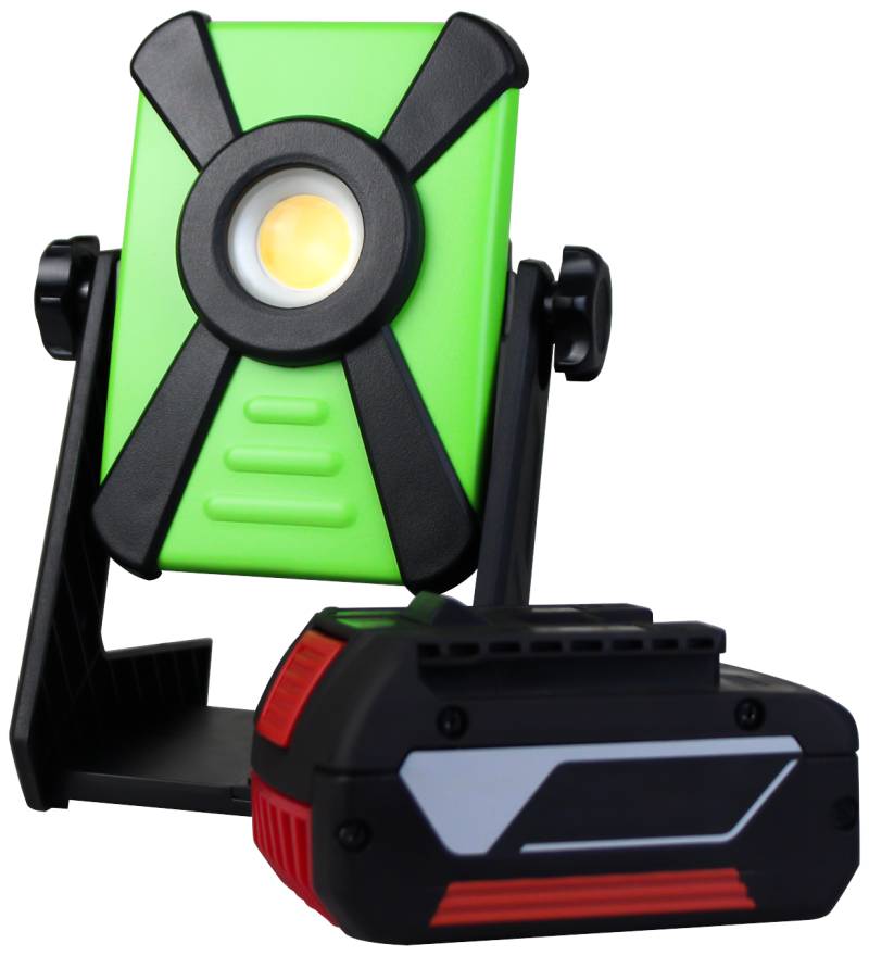 Bandit Arbejdslampe 18v/15w, 5 Batteri-Adaptere - Wexim