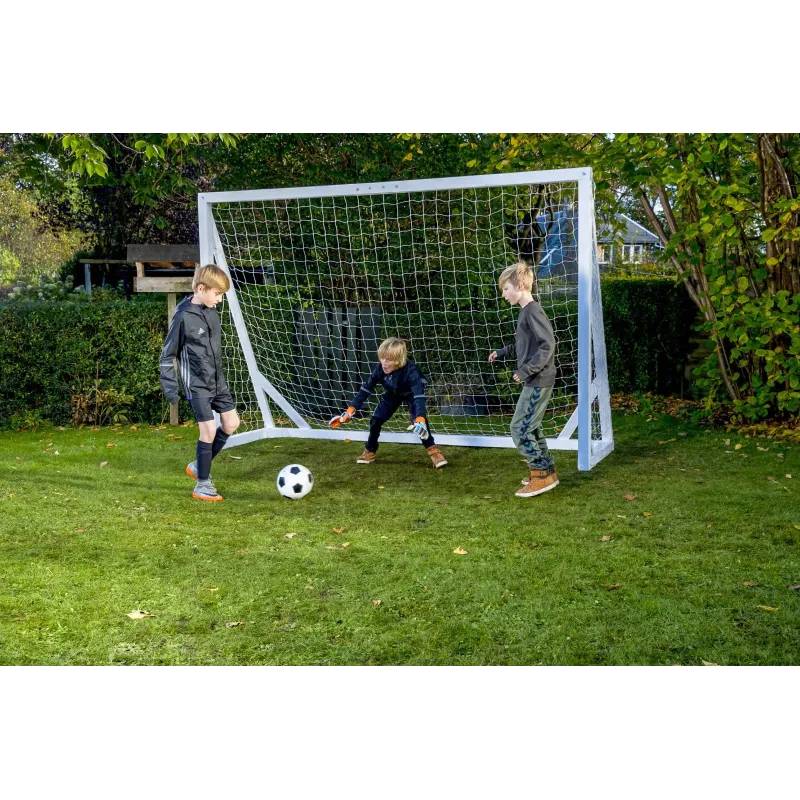 Træ Fodboldmål 300 X 200 Cm Hvid Til Haven