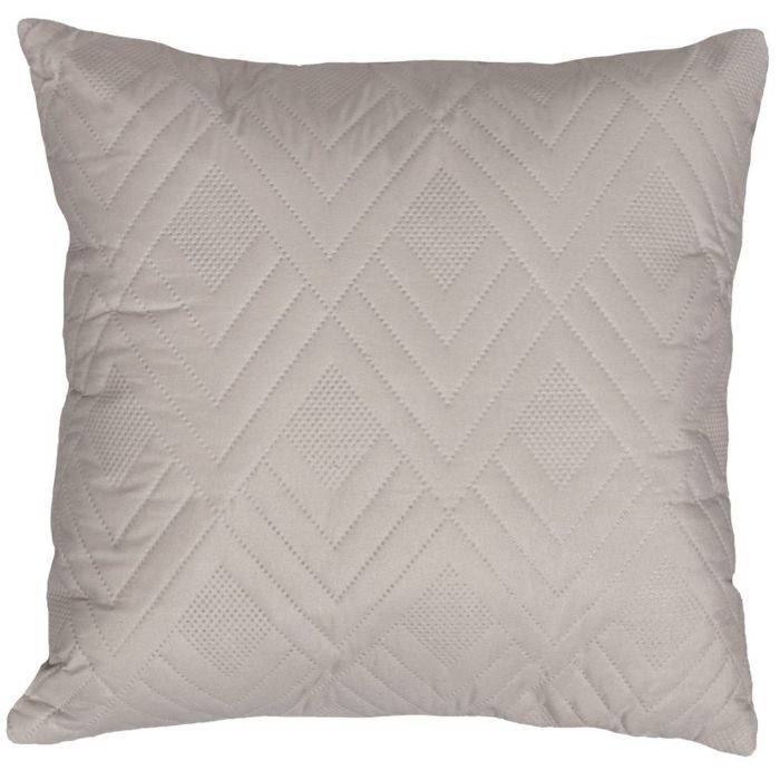 Gavlpude - 80x80 Cm - 2 Sidet - Sandfarvet Og Hvid - Stor Pyntepude Til Sengen - Borg Living