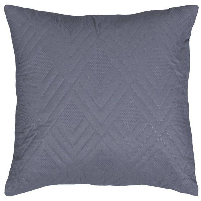 Gavlpude - 80x80 Cm - 2 Sidet - Mørkegrå Og Lysegrå - Stor Pyntepude Til Sengen - Borg Living