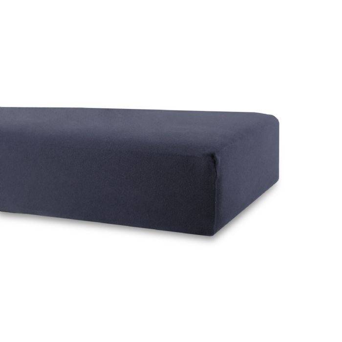Stræklagen 60x120 Cm - Mørkeblåt - 100% Bomuld Jersey Lagen - Faconlagen Til Babymadras - Nordstrand Home