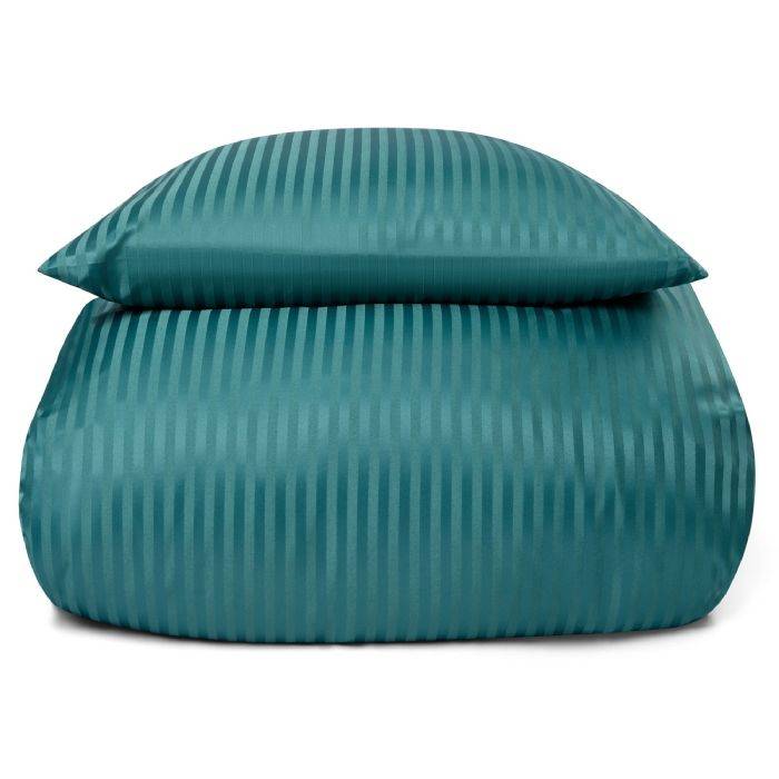 Sengetøj Til Dobbeltdyne 200x220 Cm - Petrol Farvet Sengesæt - In Style Sengelinned I Mikrofiber