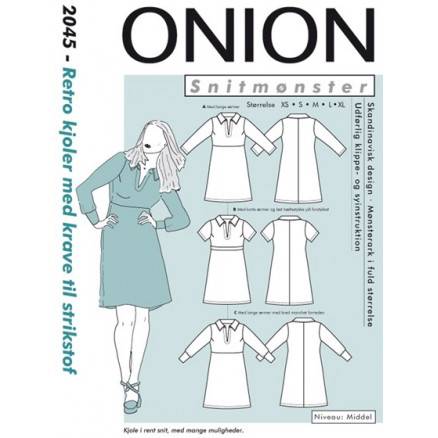 Onion Snitmønster 2045 Retro Kjoler Med Krave Str. Xs-Xl