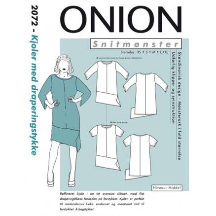Onion Snitmønster 2072 Kjoler Med Drageringsstykke Str. Xs-Xl