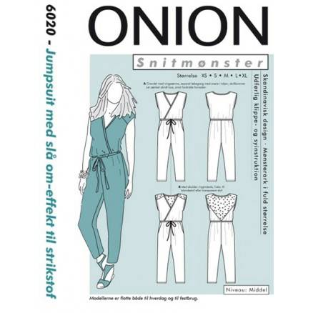 Onion Snitmønster 6020 Jumpsuit Med Slå Om-Effekt Str. Xs-Xl