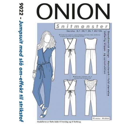 Onion Snitmønster Plus 9022 Jumpsuit Med Slå Om-Effekt Str. Xl-5xl