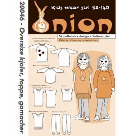 Onion Snitmønster Kids 20046 Oversize Kjoler, Toppe & Gamache Str. 98-140/2-10 år