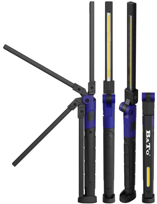 Bato Arbejdslampe Mini Alukrop. Ultra Slank 7mm Folde 2w Cob Led Med 3 Lys Muligheder. 80-280 Lumen