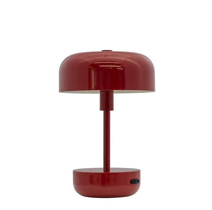 Haipot Portable Bordlampe/Batterilampe, Mørkerød - Dyberg Larsen