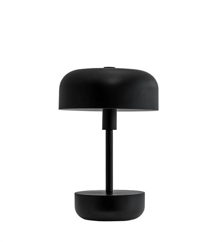Haipot Portable Bordlampe/Batterilampe, Sort - Dyberg Larsen